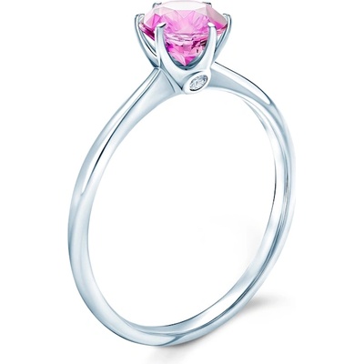 SAVICKI Годежен пръстен The Journey: бяло злато, розов сапфир