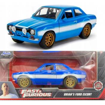 JADA FAST AND FURIOUS BRIAN'S FORD ESCORT MODRÝ NOVÝ KOV MODEL 1:24