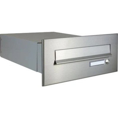 DOLS B-042 ČD-2 - nerezová poštová schránka na zamurovanie, s menovkou a zvončekovým tlačidlom