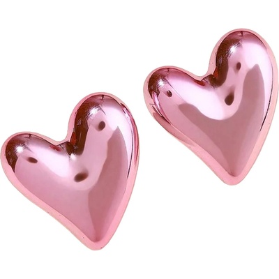 HARAHU Обеците AD-33366 - Herz / Светло Розова KP33366 (AD-33366)