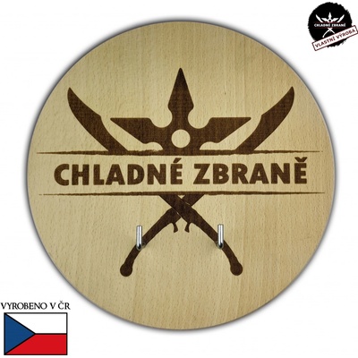 Swifter.cz Dřevěná plaketa na meč ''CHLADNÉ ZBRANĚ''