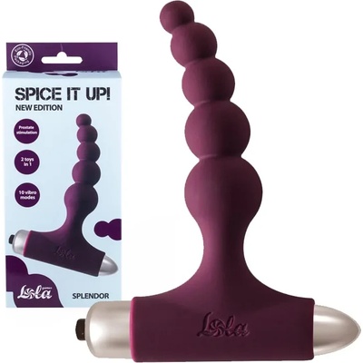 Анален стимулатор с 10 вибро режима, релефен, 12, 1см. - Spice it up Splendor (8017-03LOLA)