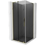 Mexen Velar L плъзгаща се душ кабина 120 x 120 см, графит, златна - 871-120-120-43-50 (871-120-120-43-50)