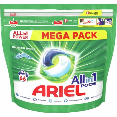 Ariel All in 1 Pods Mountain Spring Kapsle na praní 66 PD