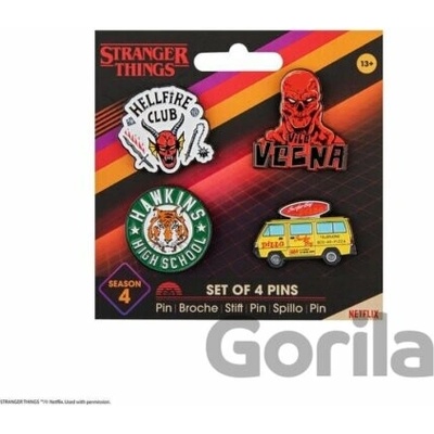 Stranger Things Pins 4-Pack Season 4