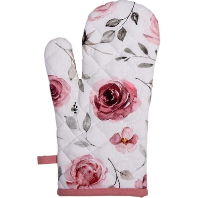 Bavlněná chňapka-rukavice s růžemi Rustic Rose - 18*30 cm