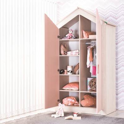 Carmen Двукрилен детски гардероб pink house (3575086)