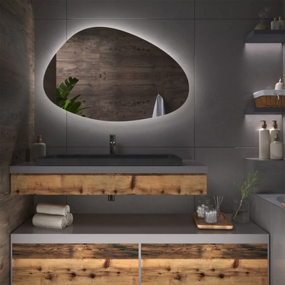 Daramio Атипични огледало с LED осветление G8 60x39 cm