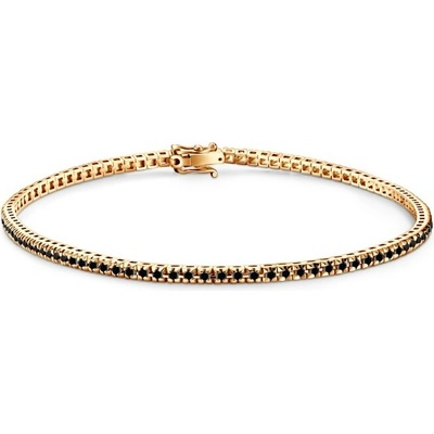 SAVICKI Tenisový náramok žlté zlato s čiernymi diamantmi 0.505 ct 1,9 mm 19 cm - SAV-B-TENIS-19CM-19SZ-10K-585-CZD-Z