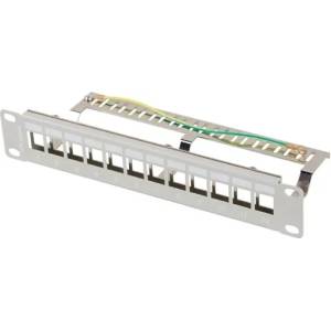 Lanberg Пач панел, Lanberg patch panel blank 12 port 1U 10" ftp for keystone modules grey v2 (PPKS-9212-S) - megamag