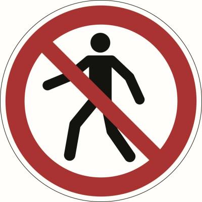 Durable Zákazové nálepky: zákaz vstupu chodcov - piktogram
