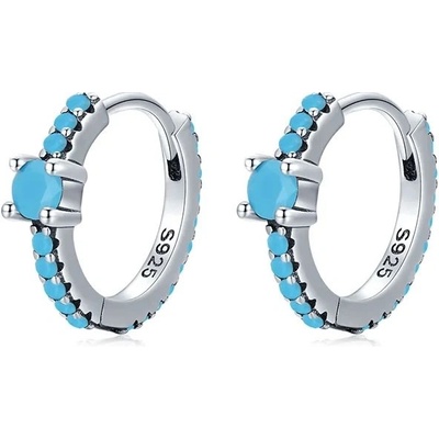 Grace Silver Jewellery stříbrné náušnice Juana tyrkysový magnezit E-RHE973/178 Tyrkysová