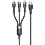 Huawei AWEI Cable CL-975 usb-c/lightning/mico 3in1 black/black