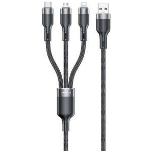 Huawei AWEI Cable CL-975 usb-c/lightning/mico 3in1 black/black