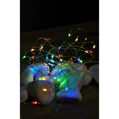 Star trading LED-wire garland Dew Drops 40 multicolour LED wire: silver length ca.4