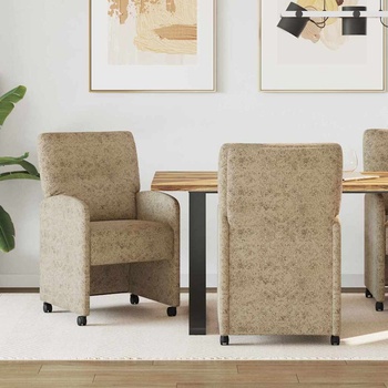 vidaXL Обедени столове с колела 2 pcs Светлосиво 57 x 67 x 95 см (42017844)