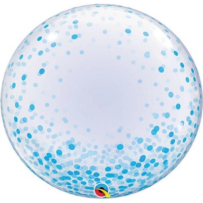 Qualatex Bublina DECO Konfety modré 24 61cm