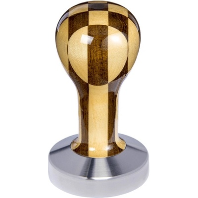 Buna Café tamper lak šachovnica, nerez mat, plochý 58 mm