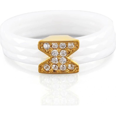 MPM prsten z chirurgické oceli Ring 7886 Ceramic