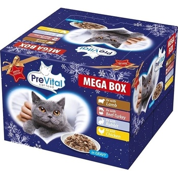 PreVital Mega Box mokré pro kočky 24 x 100 g