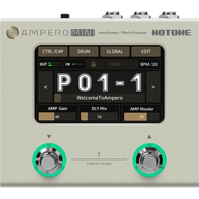 HOTONE Мултиефект процесор / педал за електрическа и акустична китара Hotone Ampero Mini, Vanilla MP-50VN