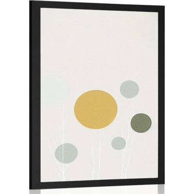 Plakát minimalistické stromy s kruhy - 60x90 no frame