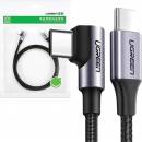 Ugreen 50123 uhlový USB-C - USB-C PD 60 W 20 V 3 A, 1m, černo-sivý