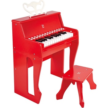 Hape Дървено електронно пиано със столче Hape - Червено (H0630)