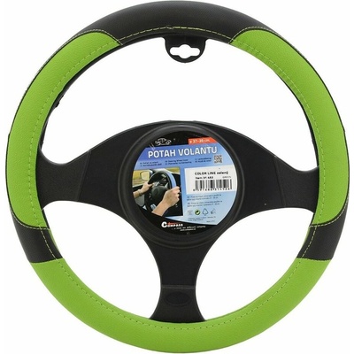 Compass Univerzální potah volantu COLOR LINE 37 - 39 cm černo / zelený -