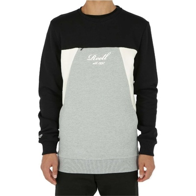 Reell Color Block Crewneck Black/Grey-Mel./Cream