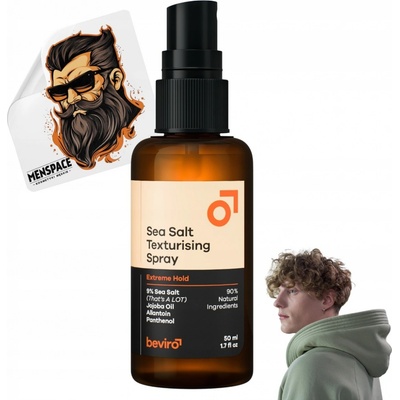 Beviro Sea Salt Texturising Spray silně tužící slaný sprej na vlasy 50 ml