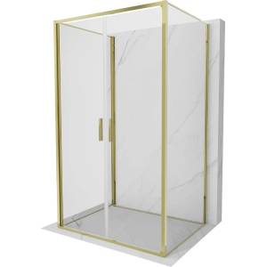 Mexen Exo-B Duo 3S 3-стенна душ кабина 70 x 110 см, прозрачна, златна - 814-070-110-50-00-3S (814-070-110-50-00-3S)