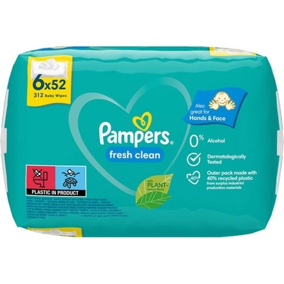 Pampers Мокри кърпички Pampers Fresh Clean - 6x52 броя