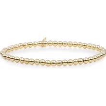 Sparkling Jewels Pozlacený kuličkový náramek pro ženy Saturn SB-G-6MM-ADD