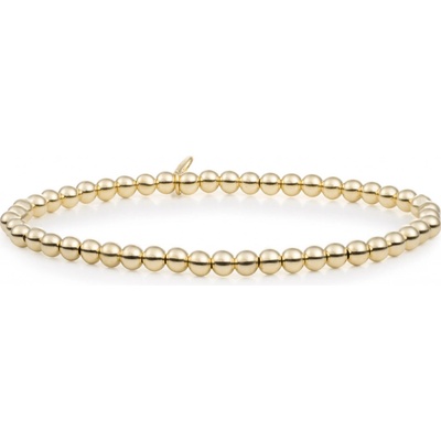 Sparkling Jewels Pozlacený kuličkový náramek pro ženy Saturn SB-G-4MM-ADD