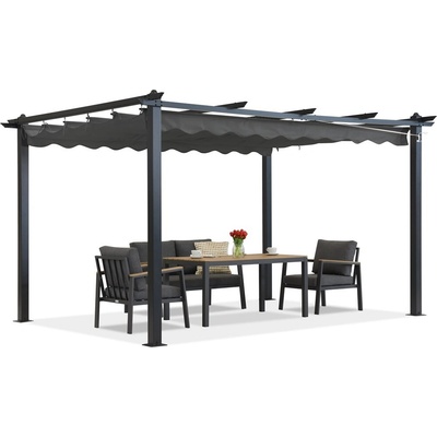 Garden Point terasová pergola 3x3 m Barbados antracitová