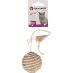 Flamingo топка с перо за котки 1 бр
