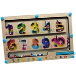 Raya Toys Дървена играчка Raya Toys - Дъска с цифри и магнитни топчета (517126077)