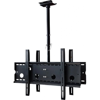 ART Стойка за таван за телевизор, двойна, регулируема завъртане/наклон, 30 - 65 инча, черна (ramart ar-21d) (ramart ar-21d)