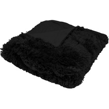 Universal design Luxusná deka s dlhým vlasom čierna 150x200