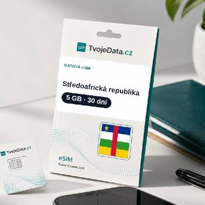 eSIM Středoafrická republika 5 GB / 29 dní
