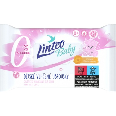 Linteo Baby Vlhčené ubrousky s měsíčkem lékařským 24 ks