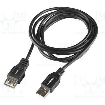Lanberg CA-USBE-15CU-0018-BK USB-A, USB-A, 1,8m, černý
