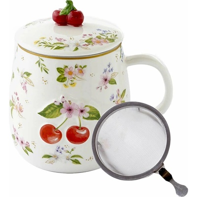 Easy Life Hrnček so sitkom Čerešňa Fancy Fruit 450 ml