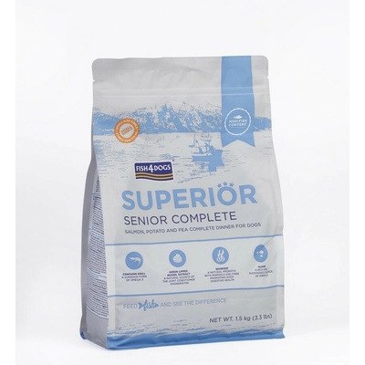 Fish4dogs malé pro starší psy Superior losos s bramborami 1,5 kg