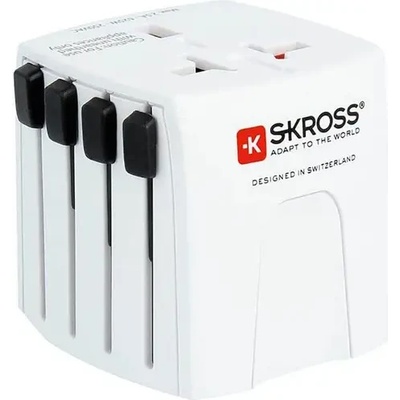 SKROSS Адаптер SKROSS Micro muv 1.102500, World, Бял (SKROSS-1102500)