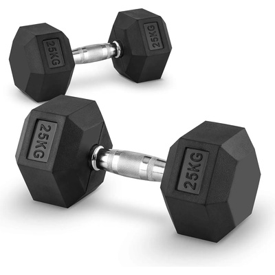 Capital Sports Hexbell 25 Dumbbell, чифт гири за една ръка, 25 кг (PL-8384-8384) (PL-8384-8384)