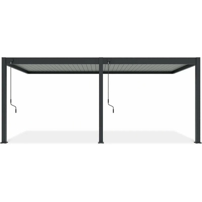 Gutroof ELEGANCE WALL hliníková pergola 3 x 6 m, anthracit/svetlosivá