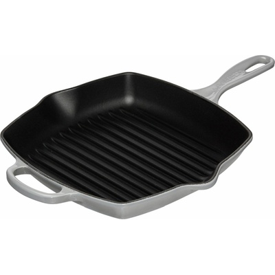 Le Creuset 20183265410422 Grilovacia panvica Signature štvorcová 26 cm svetlosivá