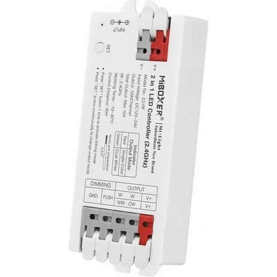 Mi-Light Bezdrátový ovladač 12A RF 2.4G pro 4 zóny, Mono/CCT
